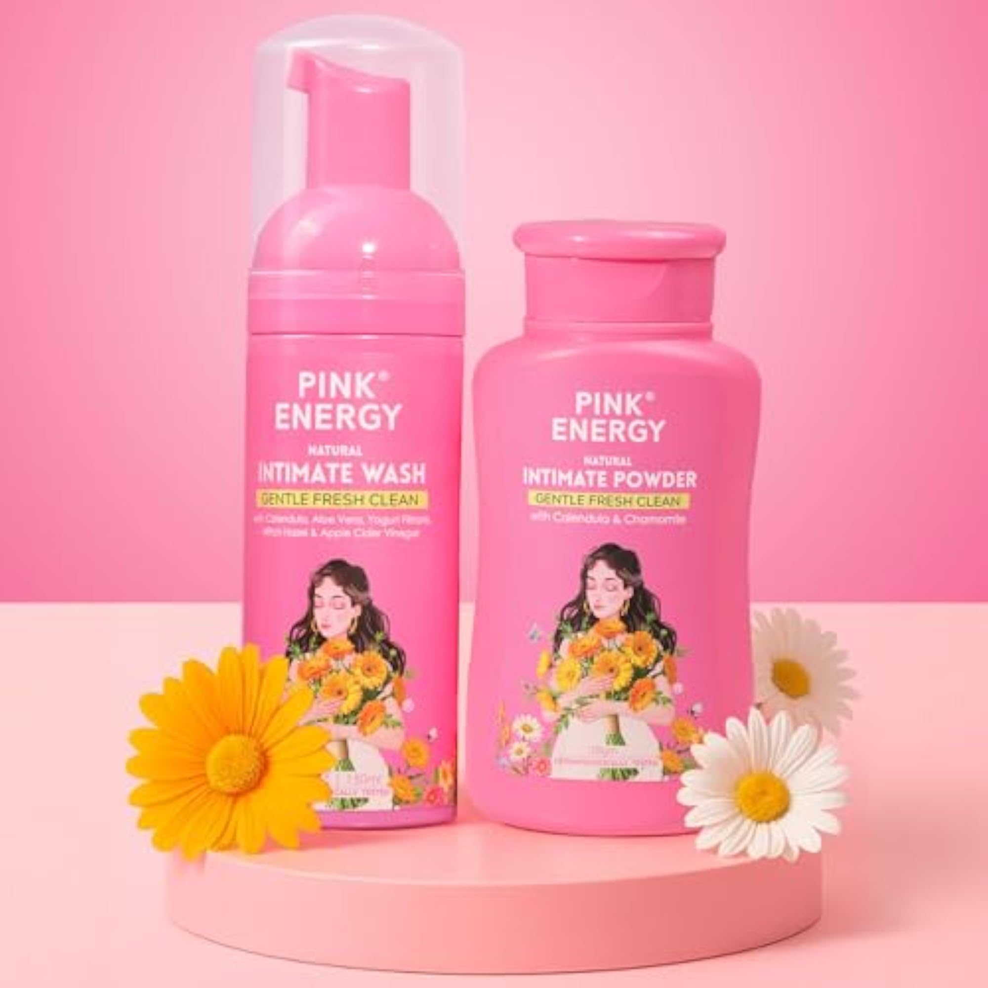 Intimate Wash + Talc-Free Powder Combo, Anti-Chafing, Odour-Control