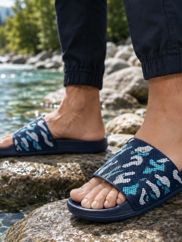 Image of TRV Classic Ultra Soft Sliders /Slippers with Cushion FootBed for Boys & Girls | Comfortable & Light Weight | Stylish & Anti-Skid | Waterproof & Everyday Flip Flops for Boys& Girls jungle