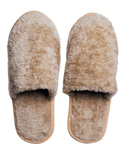 Image of Premium Fur Home Slippers For Women & Men For Winter Capet Slippers for Bedroom Indoor Carpet house slides