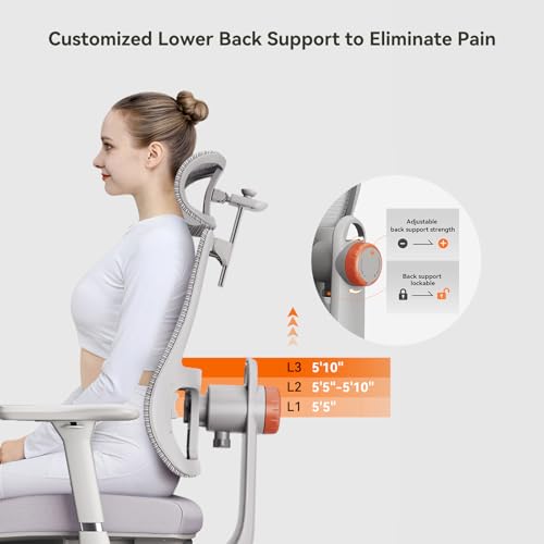Image of Newtral Ergonomic Office Chair - Home Office Desk Chair with Adaptive Lumbar Support, with Footrest, 4D Armrest, Adjustable Seat Depth & Height