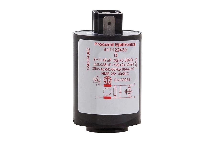 Filtre antiparasite condensateur 124034362 pour lave-linge Electrolux