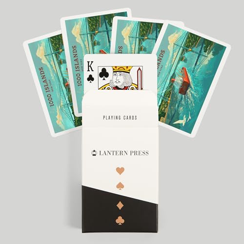 Lantern Press Clayton, New York, Baraja de 52 cartas póker miniatura 6
