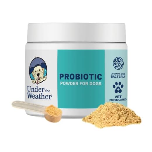 Under The Weather Pet Probiotic Powder for Dogs | Vet Formulated Dog Probiotics Supplement Filled with Good Bacteria | Promotes Healthy Digestion, Appetite, and Strong Immune System| 120 Servings