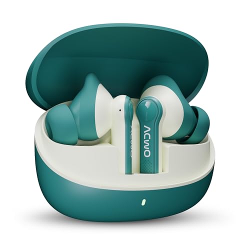 Image of ACwO Dwots 313 Wireless in Ear Earbuds | 65Hrs Playtime | 50Ms Low Latency | 3 Preset EQ Modes | IPX5 Water Resistant | Hyper Boost Charging - 10Mins Charge = 120Mins Playtime (Cool Green)