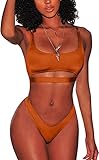 2.Material: el traje de baño de tiras está hecho de tela de alta calidad que tiene un brillo brillante y buena elasticidad. El material transpirable te hace sentir cómodo mientras muestras tu belleza.