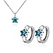 Produktbild AMTBBK 925 Sterling Silber Ohrstecker Halskette Set, Sterling Silber Zirkonia Ohrringe Halskette, Prevent Allergien Frauen Schmuck, Vollkommenes Geschenk Für Frau/Freundin,Jewelry Set