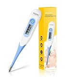 Fieberthermometer, Adoric Digital Fieberthermometer am besten zu lesen & Monitor Fieber Temperatur in 10 Sekunden von Rektal-, Oral- & Achselthermometer für Baby, Kinder, Erwachsene und Tiers