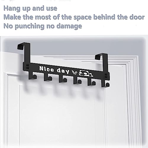 Image of Afrodite Heavy Duty Over Door Hanger for Cloths, Drill Free Door Handing Hooks Suitable for Bathroom, Bedroom, Kitchen | Scarf, Coat, Towel, Keys Holder | Removable Door Hanger