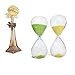Hourglass, HoveBeaty Hand-Blown Sand Timer Set for Time Management 15 Minutes Durable Glass Construction (15 min, Green)