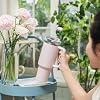 10mm Rose Flower Straw Covers for Stanley Cup,Silicone Cover Dust Proof Plugs Protector,Flower Straw Tips Drinking Dust Cap for 30&40 Oz Accessories (Deep Pink)