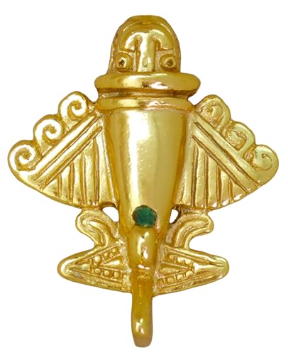 Image of Colombian Emerald & Multi-Material Options | Quimbaya Flyer Lapel Pin | Ancient Alien Golden Jets Collection