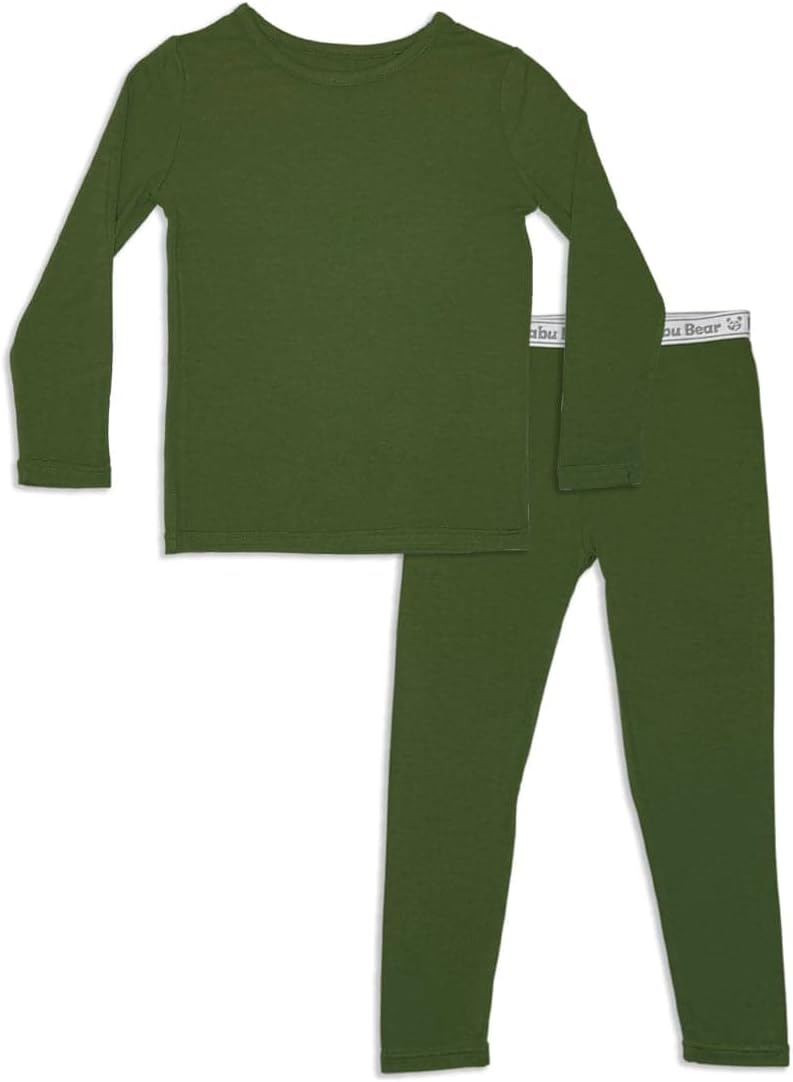 Bellabu Bear Two-Piece Pajama Set for Boys & Girls, Matching Family Pajamas, Rayon from Bamboo