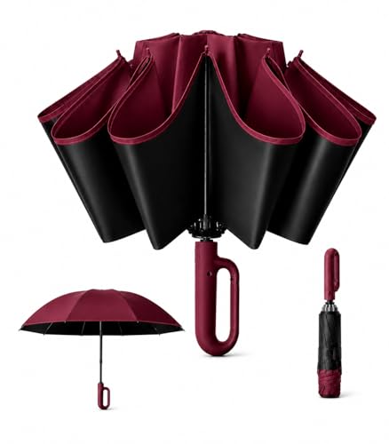 Image of Umbrella for Women | Umbrellas for Men | UV Coated 3 Fold Umbrella for Rain with Auto Open and Close Small Folding Travel-Foldable Windshield