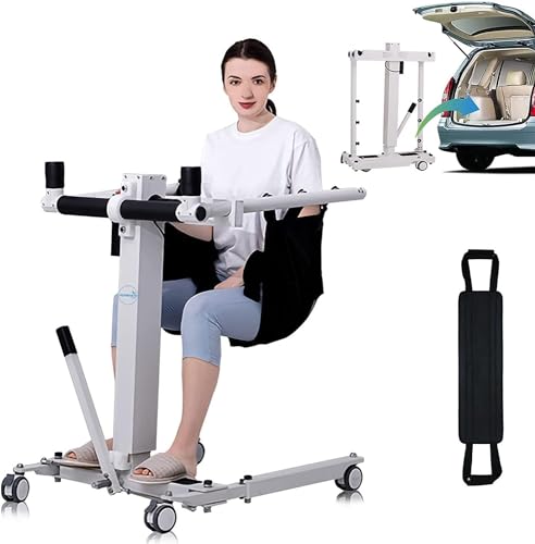 Silla Elevadora De Pacientes Eléctrica Plegable con Silla De Ruedas para Ducha Y Ayuda para Transferencia De Automóvil, Ideal para Personas Mayores Y Discapacitadas