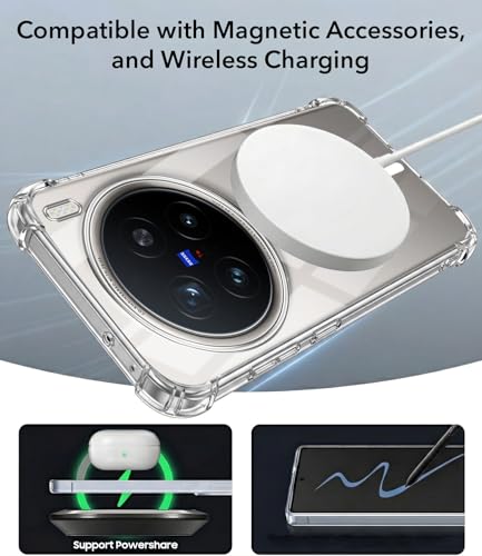 Image of Jkobi Shockproof Crystal-Clear Back Cover for Vivo X200 Pro (Magsafe Wireless Support | Drop & Camera Protection | Hard Polycarbonate)
