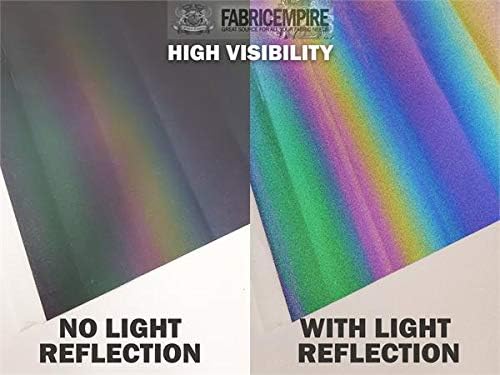 Miniatura 3 de Tela reflectante ligera para deportes y seguridad, de alta visibilidad, 55 pulgadas de ancho, se vende por yarda (no elástica, arcoíris)