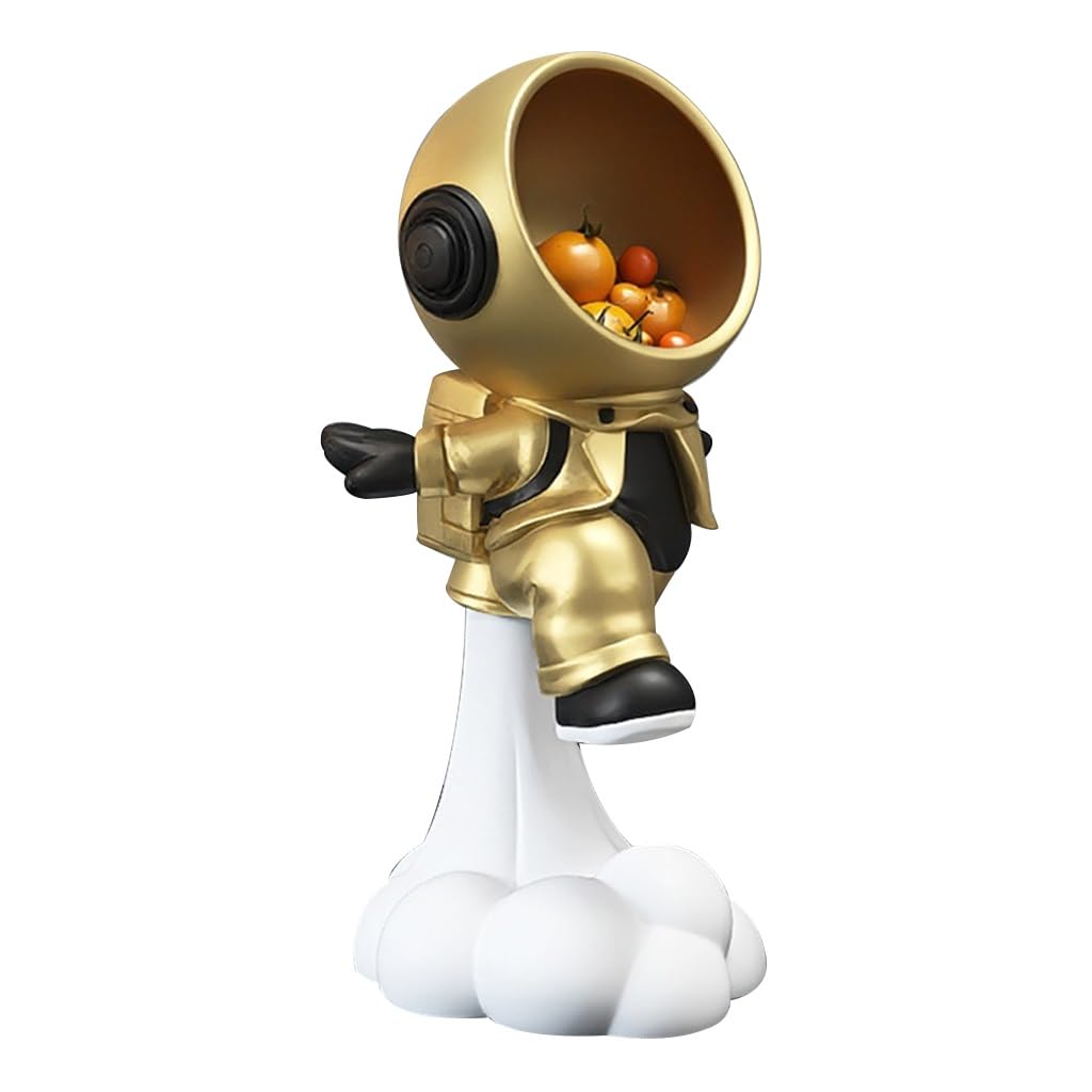 Plateau décoratif astronaute en résine pour ranger vos bijoux de luxe