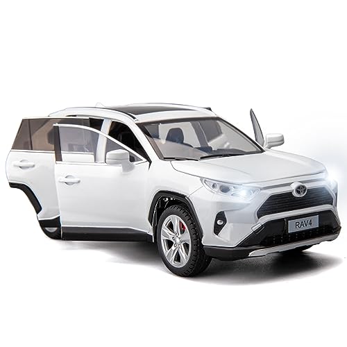 Modelo de coche RAV4 a escala 1:24 color blanco miniatura 1