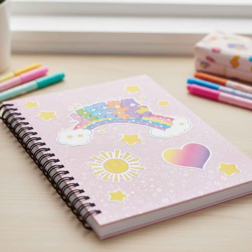 Image of Care Bears Rainbow Adhesive Vinyl Decal Pack