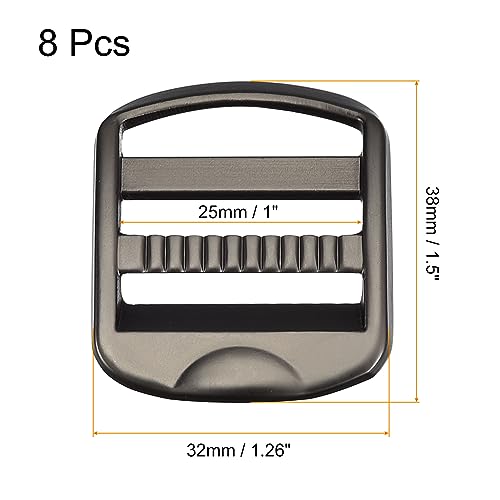 Uxcell Metal Ladder Buckle Slider Tri-Glider Metal Adjustable Buckles - Image 2
