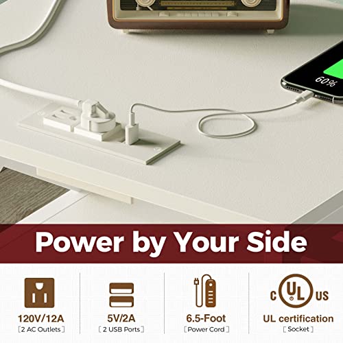 Rolanstar 2 Way Lift Top Coffee Table Bundle Nightstand With Charging Station, End Table With Led Lights & Power Outlets #TOP7