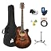 Winzz Guitare Acoustique Adulte, Guitare Folk Débutant, Guitare Country et Folk (Marron, Cordes d'Acier, 40 Pouces)