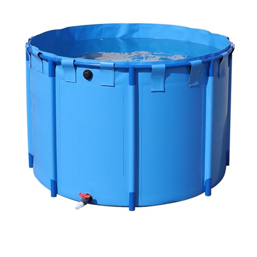 piscinas desmontables grandes Piscina elevada al aire libre de 2/2,6/3,3/3,9 pies de altura, con estructura metálica redonda for patio, terraza o jardín, depósito plegable, capacidad de 680-15070 L.(1