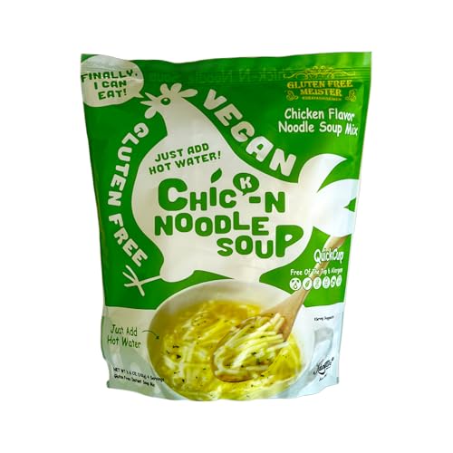 Chick-N Noodle Soup-QuickCup 3-Pack/12 Servings (Gluten Free, Vegan, Halal)