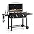 Sophia & William Heavy-duty Charcoal BBQ Grills Extra Large Outdoor Barbecue Grill with 794 SQ.IN. Cooking Area, Dual-Zone Individual & Adjustable Charcoal Tray and Foldable Side Table, Black