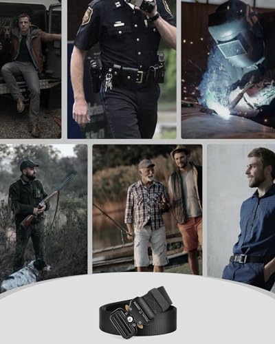 image for FAIRWIN Tactical Belt, Work Belts for Men Military Webbing Riggers Web