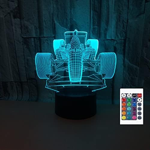 SUPERRUIDALONG Lámpara 3D para coche de carreras, luz nocturna co...