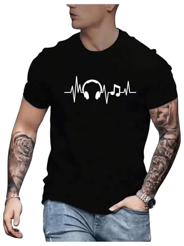 SOLY HUX Men's Casual Graphic T-Shirts Round Neck Short Sleeve Summer Tee Tops