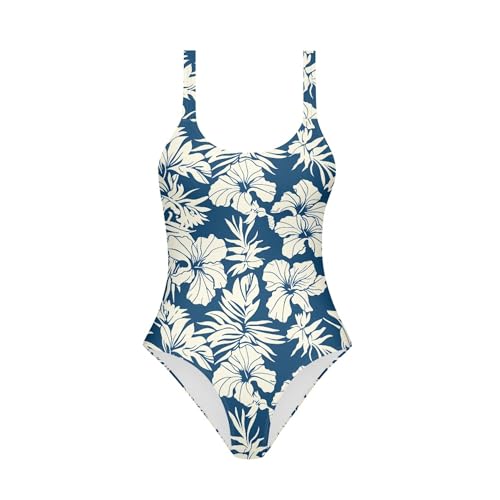 Girls Bathing Suit One Piece Swimsuit Hawaiian Summer Flamingo Flowers Retro Beach Quick Dry Swim Dress