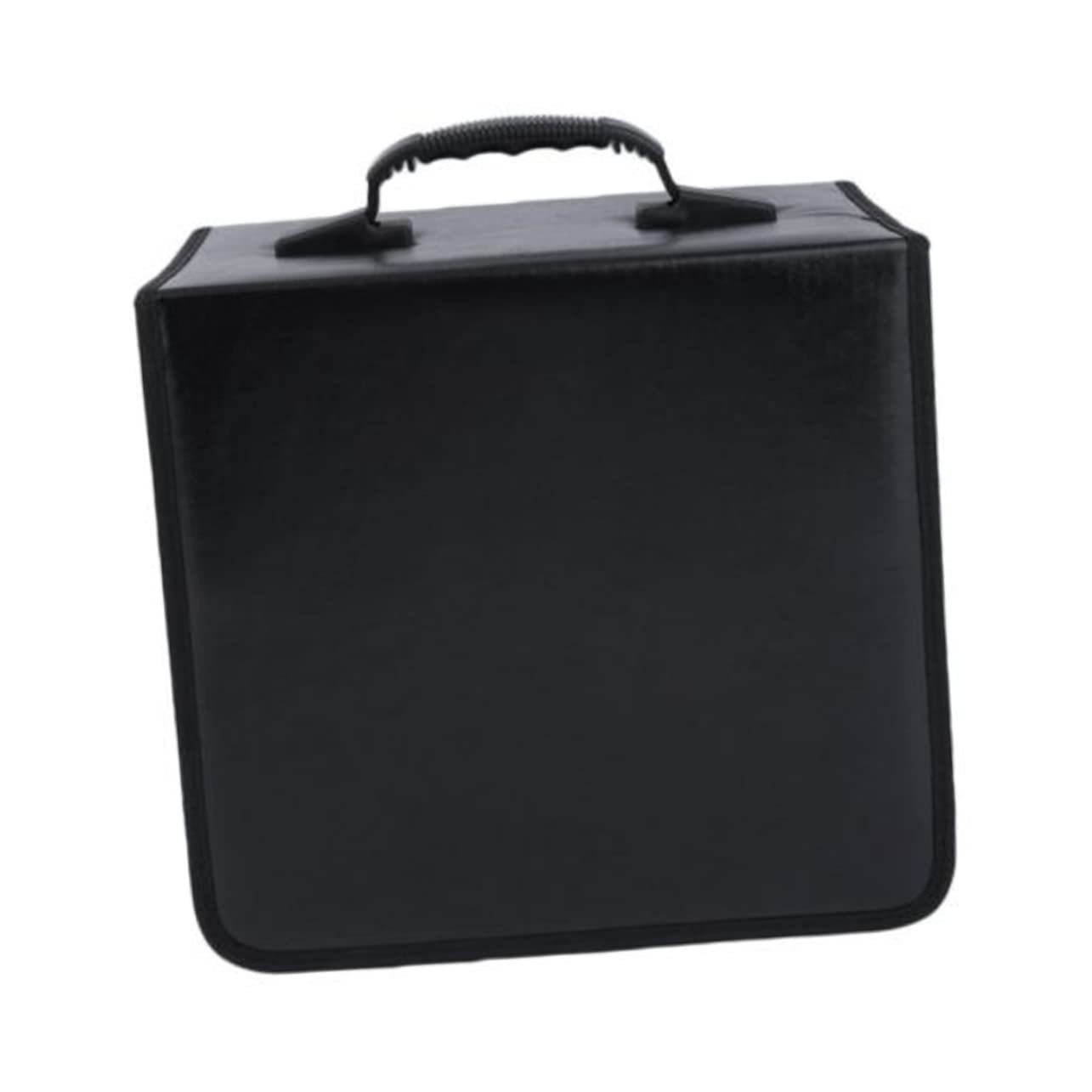 Cabilock Porta CD Portatile Nero Capacità 400 Dischi Manico Confortevole e Chiusura a Zip Custodia Organizer per Viaggio e Casa in Pu e Tessuto