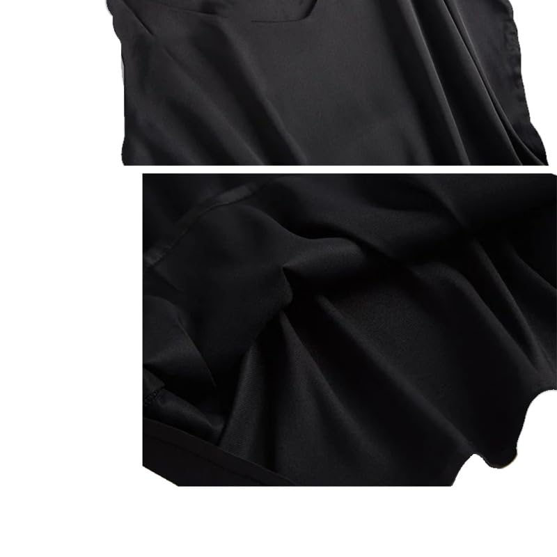 ORDOBO Canotta In Raso Da Donna - Top Moda Donna Streetwear Gilet Senza Maniche Sexy Taglie Forti Camicia Estiva Con Fondo Scollo A V Abiti Eleganti Semplici Da Ufficio