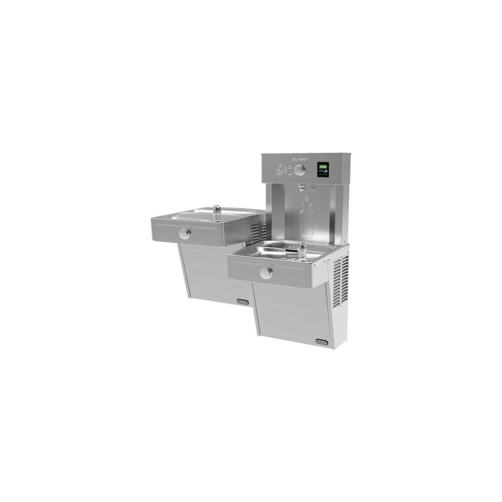 Elkay EZH2O Bottle Filling Station, & Single High Efficiency Vandal-Resistant Cooler, Non-Filtered 8 GPH Stainless