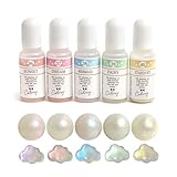 GreenOcean レジン着色剤 カラリー 偏光パールカラー 5色セット レジン着色料 半透明カラー パール 光 プリズム オーロラ UVレジン液 高発色 クラフト GreenOceanオリジナル♪ 14840-G