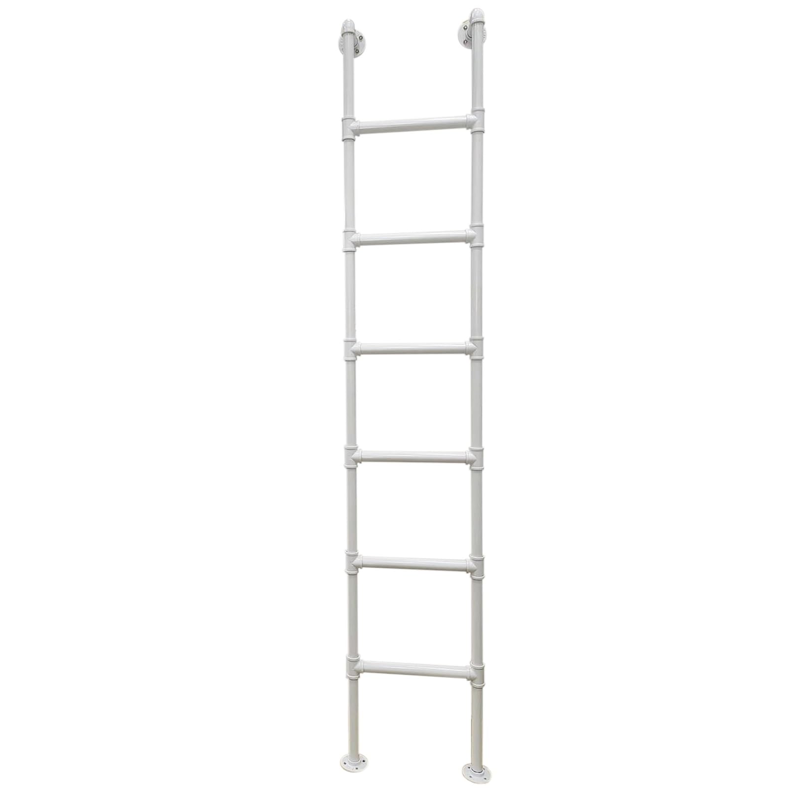 Emerncy Escalera de escape para pozos de ventana, escalera de pared de metal HeavyDu para lofts, ideal para dormitorios, escalera segura, capacidad de carga: 1,37 m