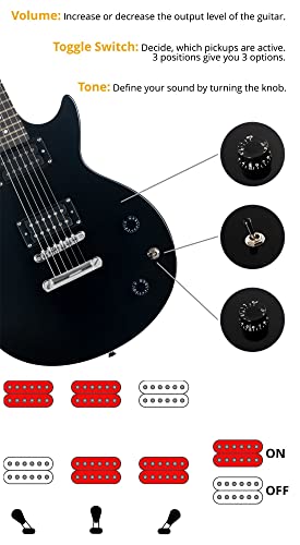 Rocktile Banger’s Pack Guitare electrique style LP – Ensemble de Guitare électrique Single Cut – Kit avec Ampli de 25 W… - Les Beatles, Paul McCartney, John Lennon, RIngo Starr, George Harrison Rocktile Banger's Pack Guitare electrique style LP - Ensemble de Guitare électrique Single Cut - Kit avec Ampli de 25 W… – Image 6