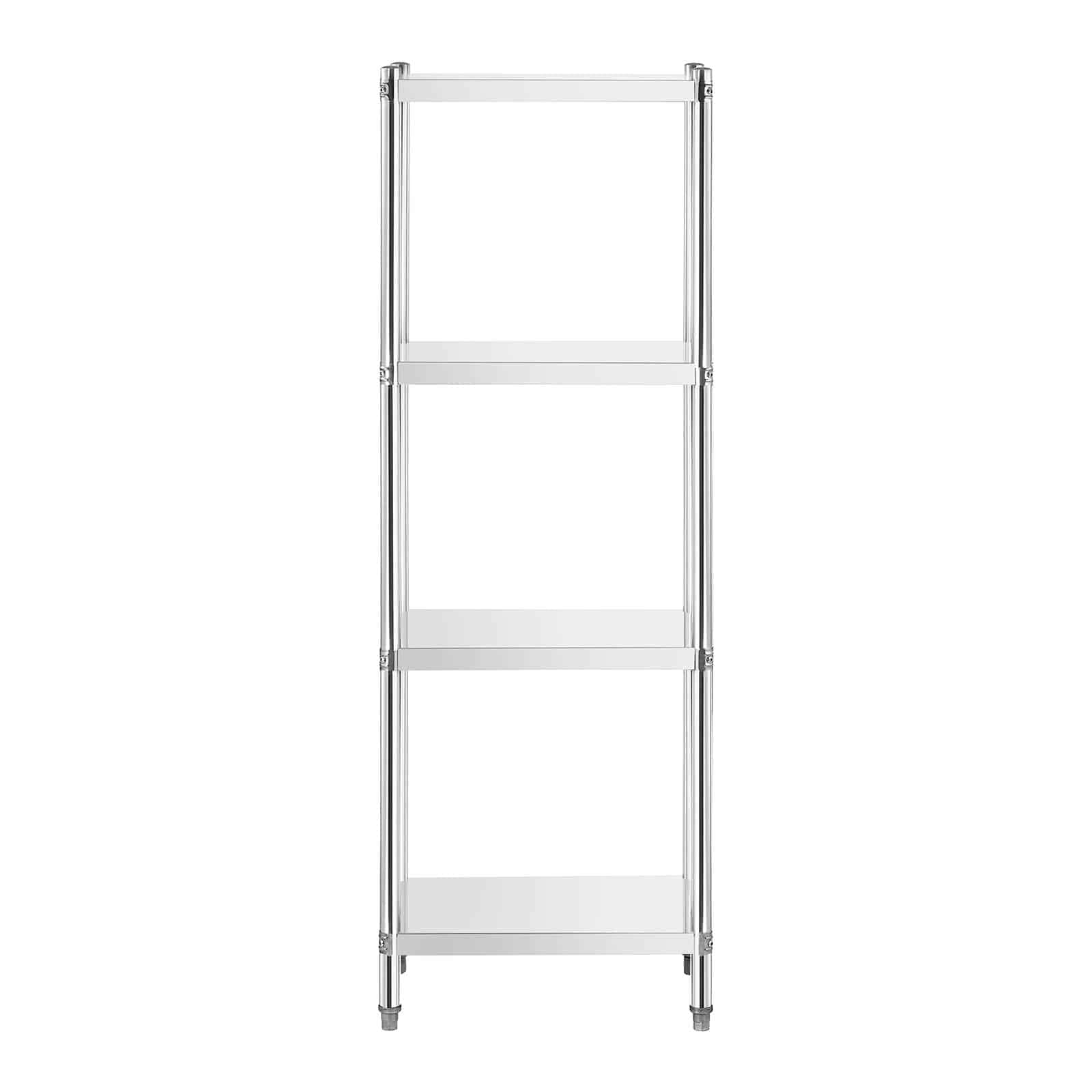 Royal Catering Estantería De Metal Estante Metálico RCER-6040 (Dimensiones: 60 x 40 x 180 cm, Hasta 200 kg, 4 estantes, Acero inoxidable)