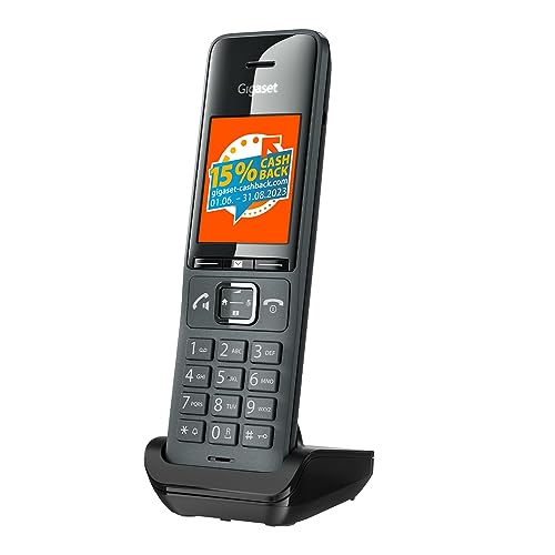 Gigaset Comfort 520HX - Teléfono inalámbrico para router y base DECT- Función Manos Libre - Bloqueo de Llamadas Anónimas - Compatible con Fritzbox- Pantalla a color - Color Gris Titanio