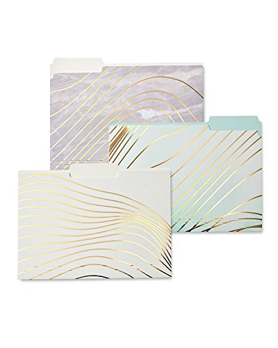Gold Foil Swirls Soft Touch File Folders