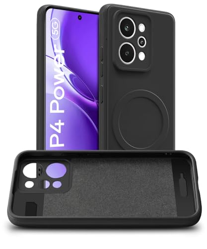 Image of WOW IMAGINE Back Case Cover for Realme P4 Power 5G | Narzo Power 5G | Soft Matte Silicone Case| Slim Fit & Shockproof | Camera Protection Bumper Cover (Black)