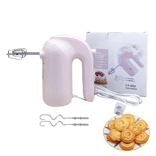 Batidora eléctrica de 5 velocidades, batidora eléctrica de mano para cocina, batidora de alimentos portátil, batidora eléctrica para pasteles, hogar, cafetería, restaurante