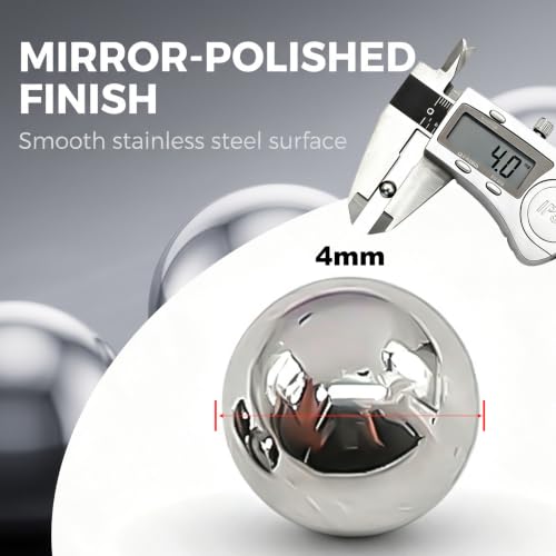 Image of Taiss 600PCS 4mm 304 Stainless Steel Precision Balls,Precision Steel Ball Assortment Kit,Metal Balls