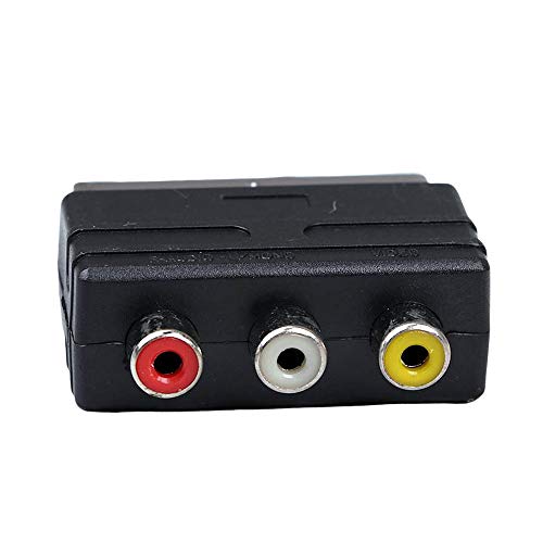 PSBasics Scart Adapter | Audio Video Cinch zu Scart | AV Adapter Stecker TV Spielkonsolen – Bild 7