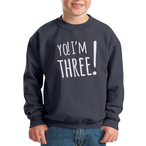 Sweatshirt enfant Yo I'm Three le pull d'anniversaire sans compromis - 2