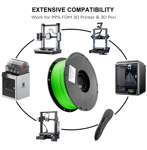 Image of FlexiTough Flexible Filament Specifically for Printing Real-Game Bouncy Airless Basketball,1.75mm,1KG (2.2lbs), Green
