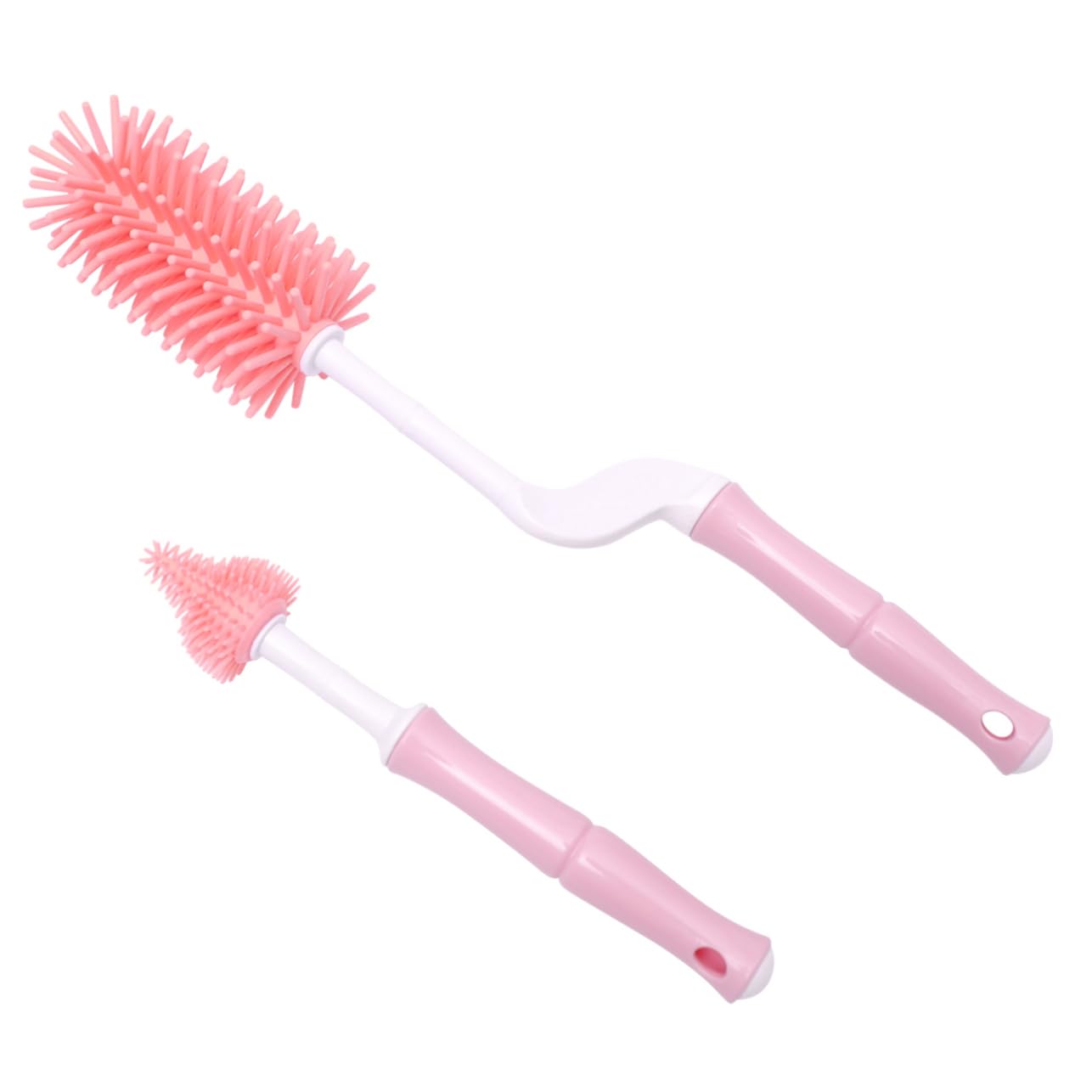 VICASKY 3 Juegos Cepillo para biberón Limpiador biberones Limpiador de biberones Cepillo para tetinas de Limpieza de Chupete Botella para Limpiar biberones Rosa