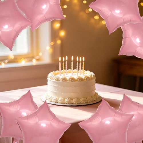 Image of MEETINGU 10PCS 18 inch Star Balloons Foil Balloons Foil Membrane Balloons Party & Wedding Decoration, Salmon Pink